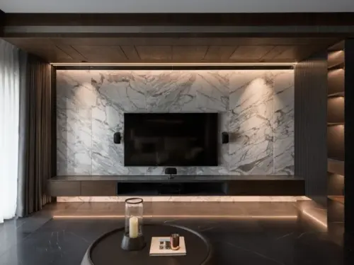 石材工程｜實際案例 潤泰峰盛-周宅18F｜原色石材