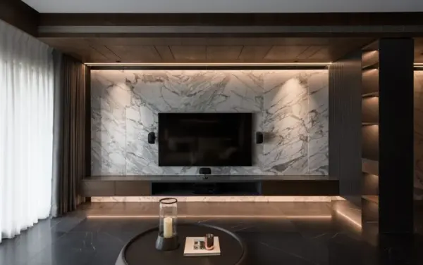 石材工程｜實際案例 潤泰峰盛-周宅18F｜原色石材