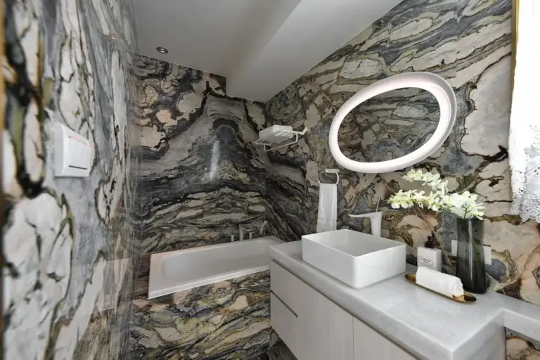 石材工程｜實際案例 碧波白-簡宅｜原色石材