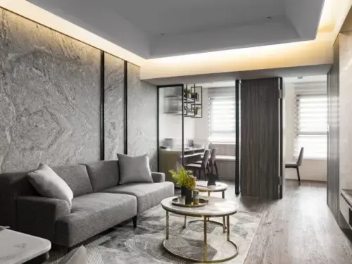 石材工程｜實際案例 碧波白-實品屋2｜原色石材