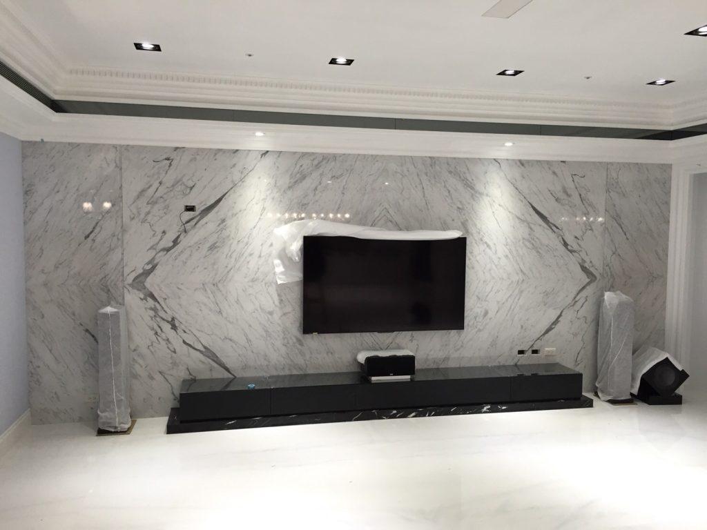電視牆面設計｜電視牆裝潢－魏先生｜原色石材